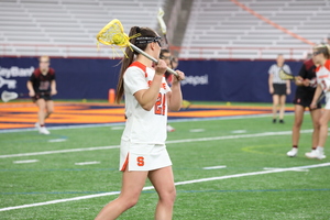 Emma Tyrrell tied a game-high with four goals against Loyola. 